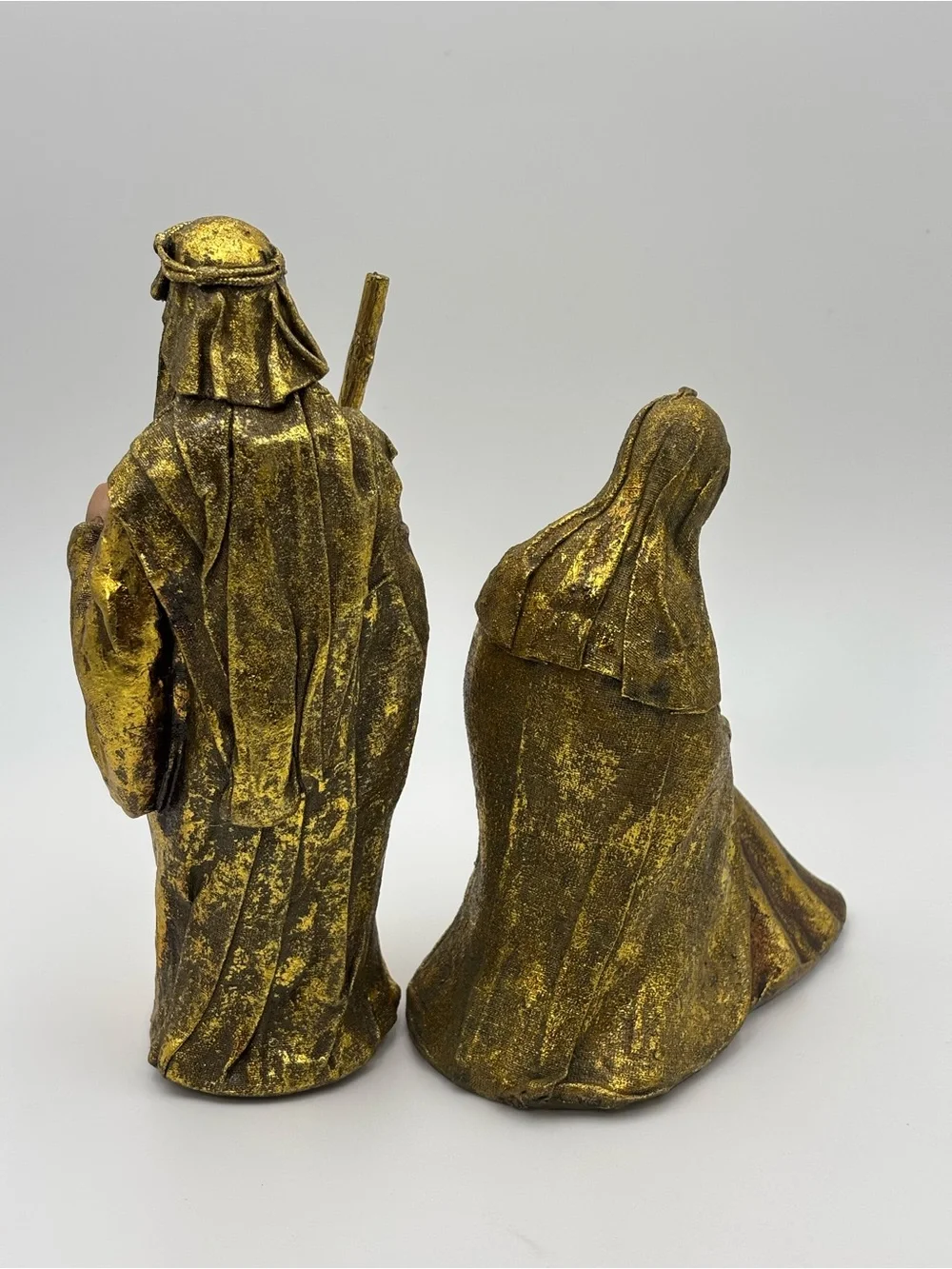 Department 56‎ Vintage Gold Gilded Holy Family Set of 3 Nativity Figurine